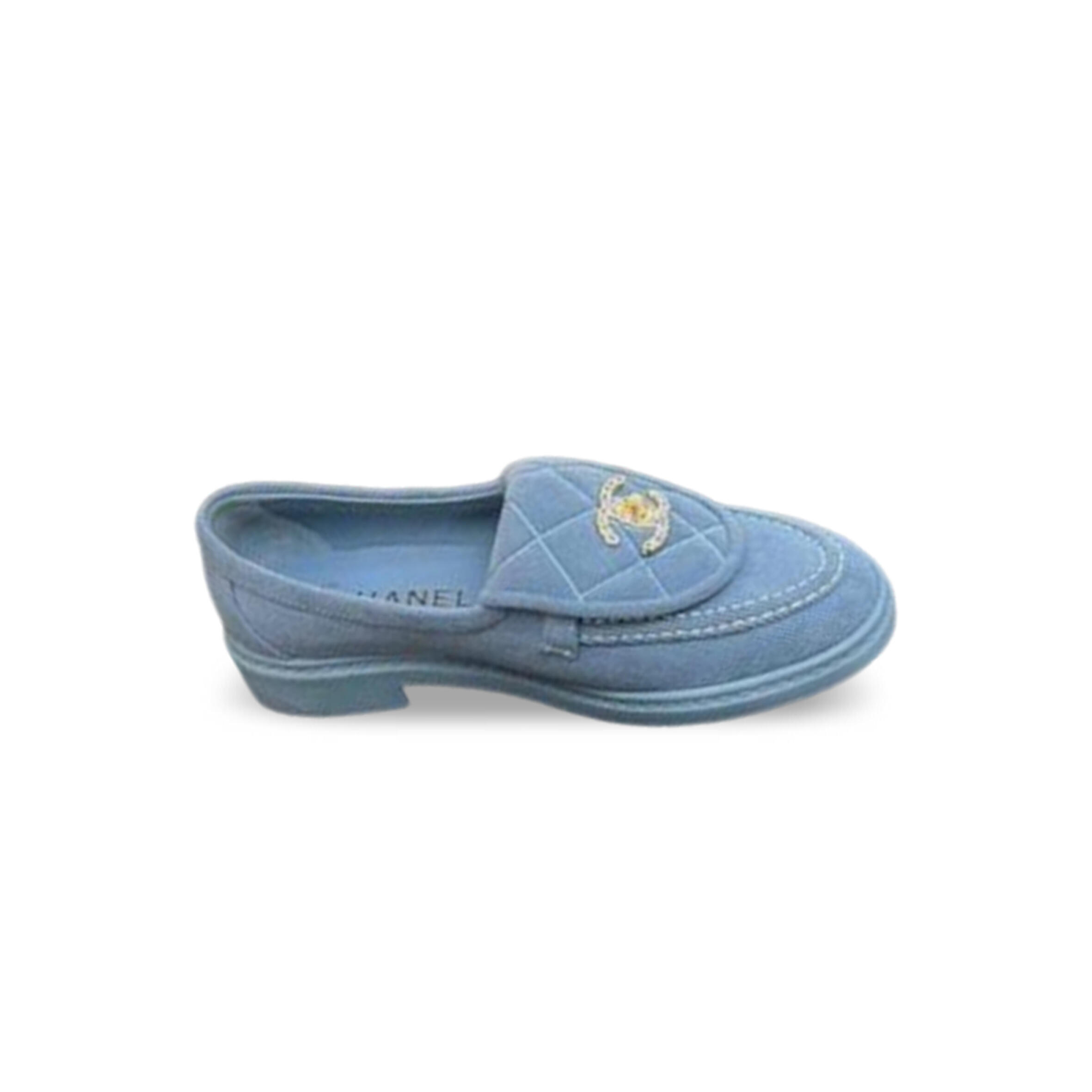 Ch**el quilted leather cc turnlock loafers